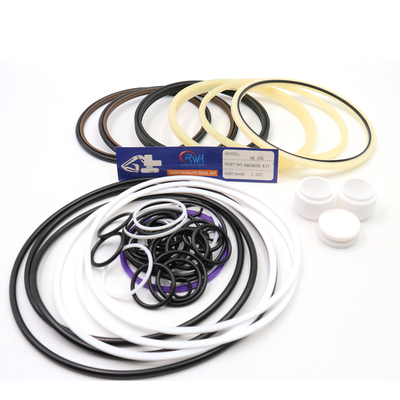 Material hidráulico do jogo PTFE do selo do disjuntor da rocha de HB20G com mangueira branca