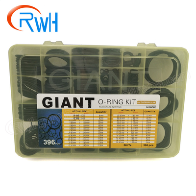 NBR 90 O Ring Box, cor de CAT Oring Seal Kits Black da máquina escavadora