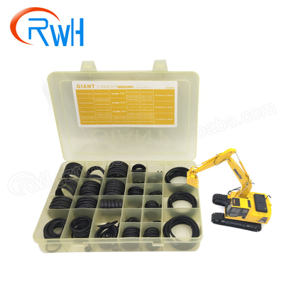 NBR 90 O Ring Box, cor de CAT Oring Seal Kits Black da máquina escavadora
