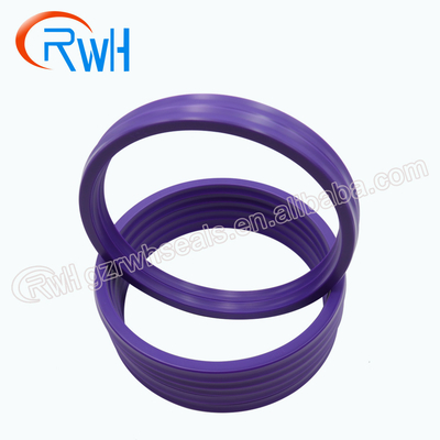 Do material hidráulico do plutônio de Rod Seal do tamanho padrão cor roxa do IDI