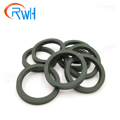 Material resistente do plutônio de Rod Seals Hydraulic Green Color do pistão do óleo