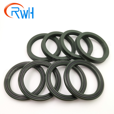Material resistente do plutônio de Rod Seals Hydraulic Green Color do pistão do óleo
