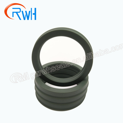 Material resistente do plutônio de Rod Seals Hydraulic Green Color do pistão do óleo