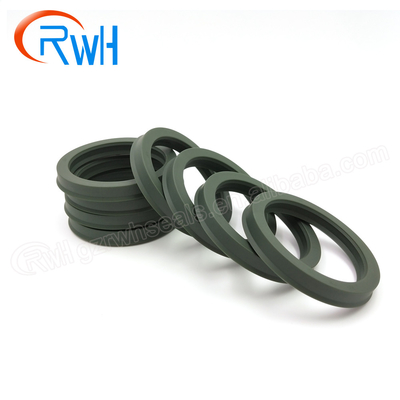 Material resistente do plutônio de Rod Seals Hydraulic Green Color do pistão do óleo