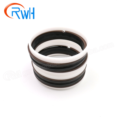 Força mixta da NATO hidráulica do selo PTFE NBR do pistão de RWH para a máquina escavadora da esteira rolante