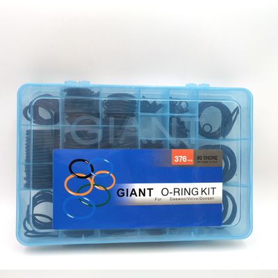 selo de borracha hidráulico O Ring Kit Box For Daewoo/Doosan de 376pcs NBR90