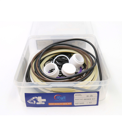 Material hidráulico do jogo PTFE do selo do disjuntor da rocha de HB20G com mangueira branca